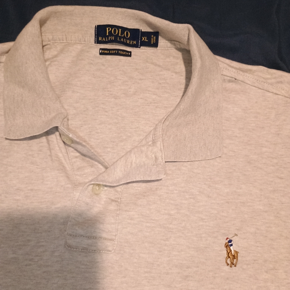Polo by Ralph Lauren Gray Mens Polo Shirt